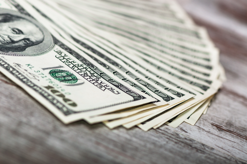 Background of 100 dollar bills