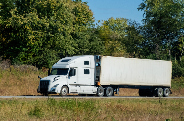 Semi Trucks on Highway,